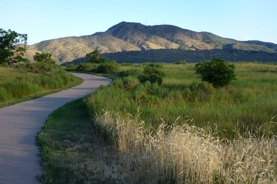 A paved trail in Lakewood, Colorado