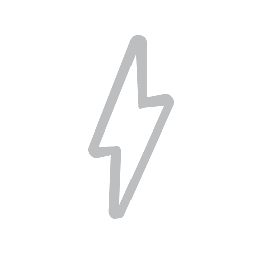 A grayed out lightning bolt representing the pain of subjective tinnitus and how it's not visible to the eye
