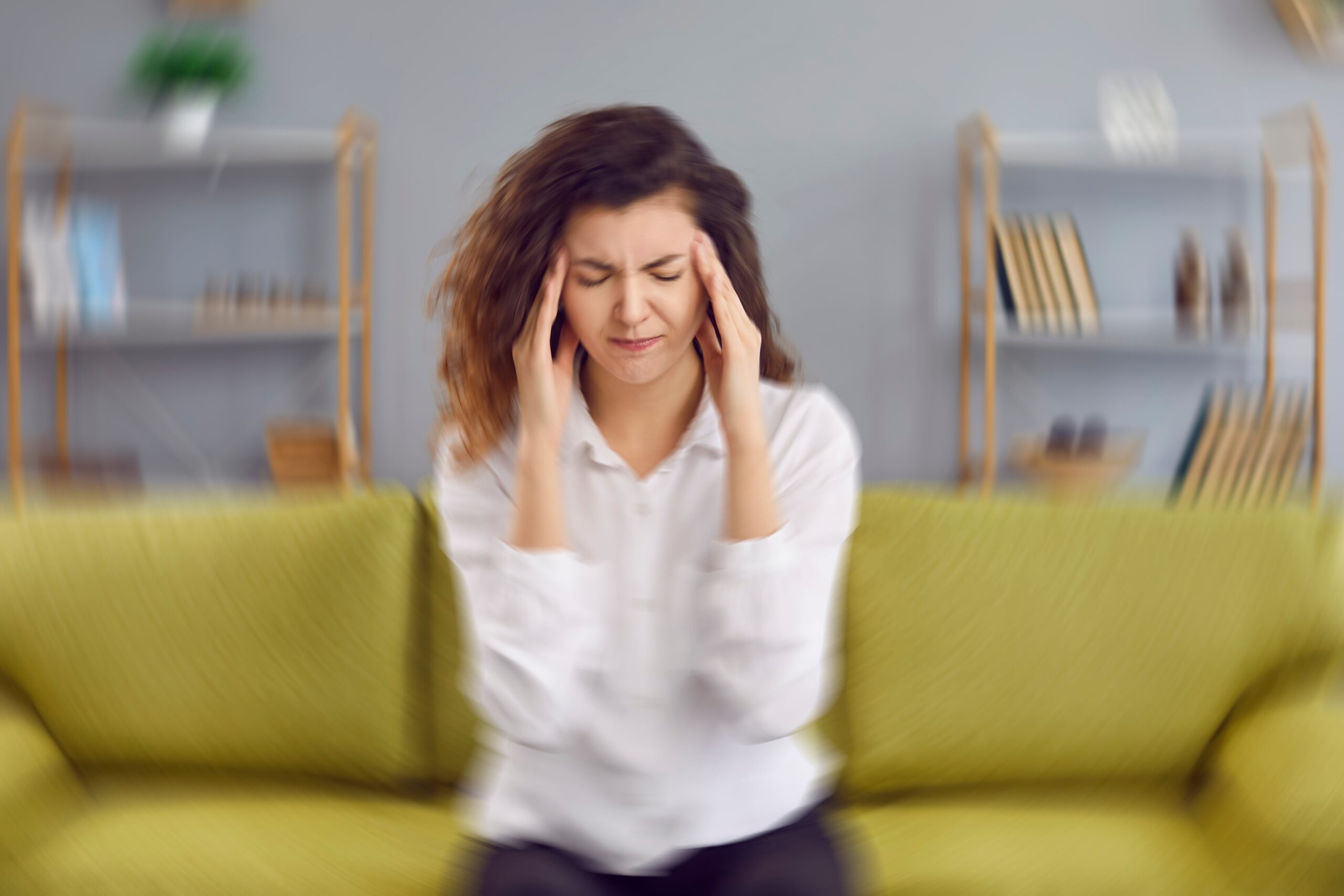 Woman with BPPV.