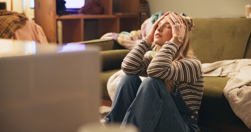 Stressed woman.